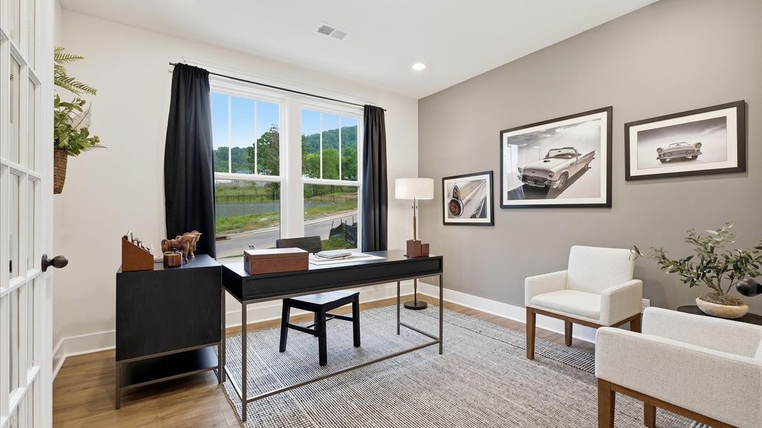 Furnished interior in a model home at The Wilds at Cedar Mountain in Asheville (Image 7). Furnished interior in a model home at The Wilds at Cedar Mountain in Asheville (Image 7).