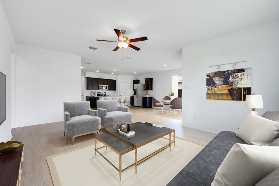 Furnished interior in a model home at Madero 50s in Fort Worth (Image 92).