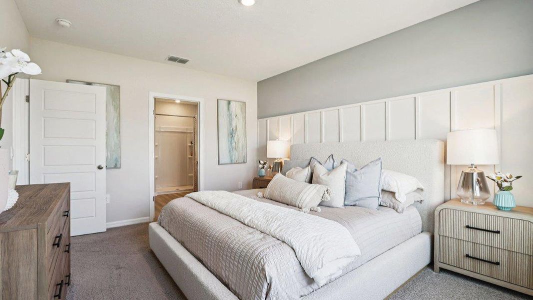 Furnished interior in a model home at Sun N Lake in Sebring (Image 14).