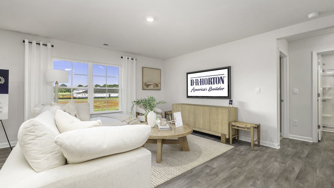 Furnished interior in a model home at Evergreen Landing in Lexington (Image 10).