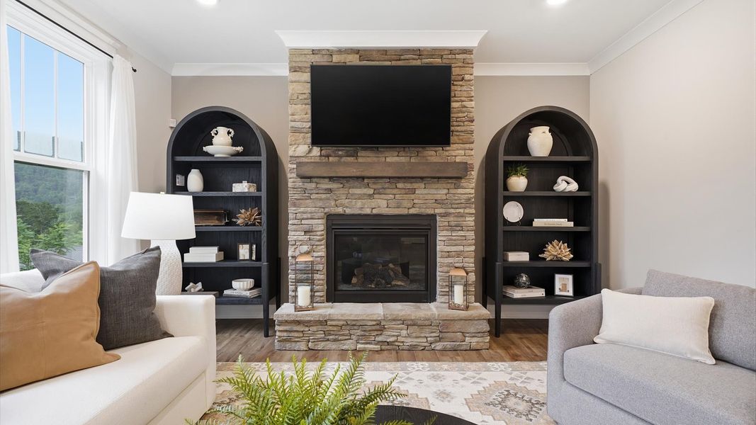Furnished interior in a model home at The Wilds at Cedar Mountain in Asheville (Image 28). Furnished interior in a model home at The Wilds at Cedar Mountain in Asheville (Image 28).