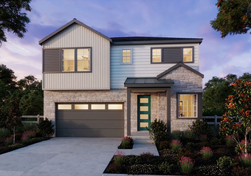 Front exterior of a home in the Trumark Homes at Sterling Ranch community, located in Littleton, CO (Image 19).