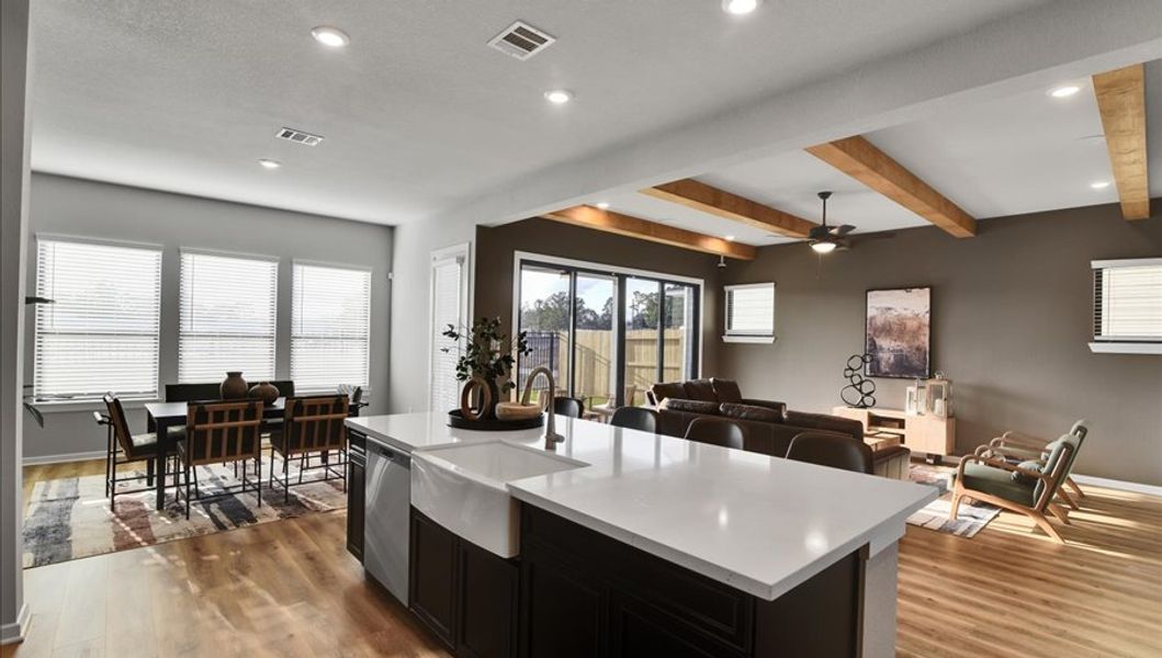 Furnished interior in a model home at Summer Place  35' in Montgomery (Image 46).