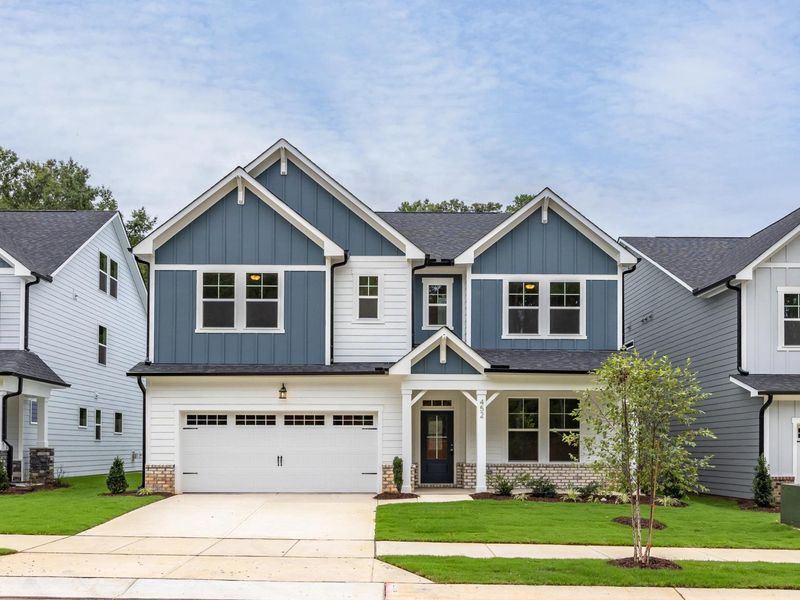 Front exterior of a home in the Sage on North Main community, located in Wake Forest, NC (Image 2).
