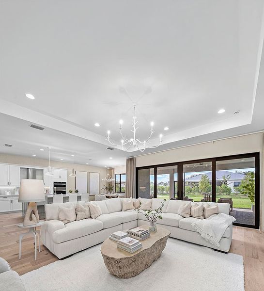 Furnished interior in a model home at Valencia Harbor (55+) in Fort Myers (Image 5).