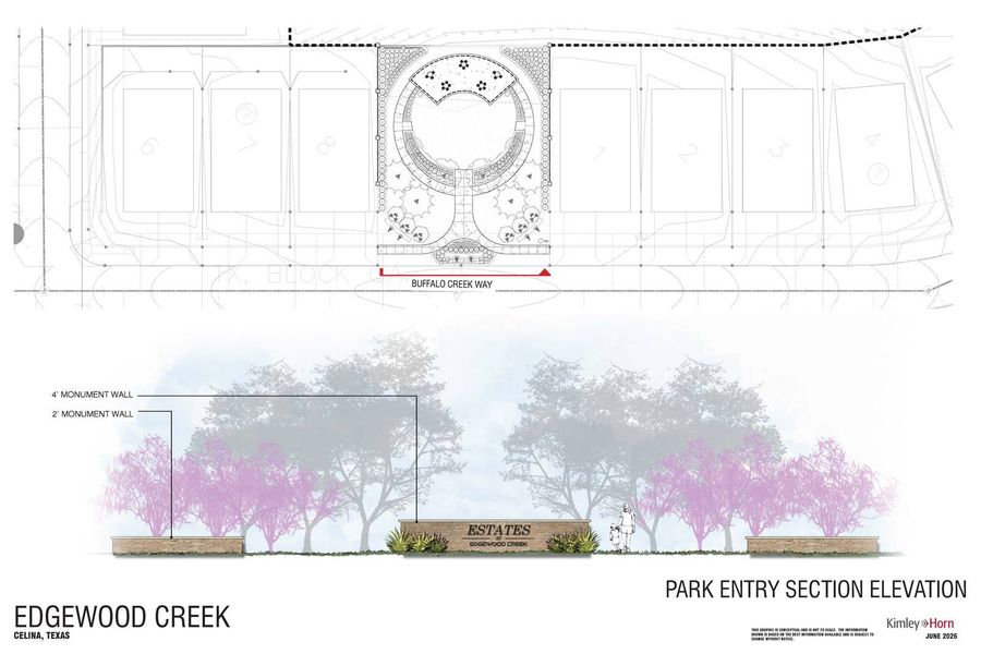 Architectural rendering of home exteriors planned for Estates at Edgewood Creek in Celina, TX (Image 4). Architectural rendering of home exteriors planned for Estates at Edgewood Creek in Celina, TX (Image 4).