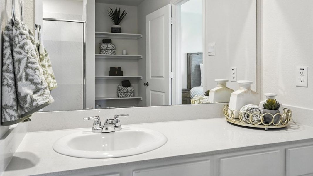 Furnished interior in a model home at Saddlebrook in Waxahachie (Image 19).