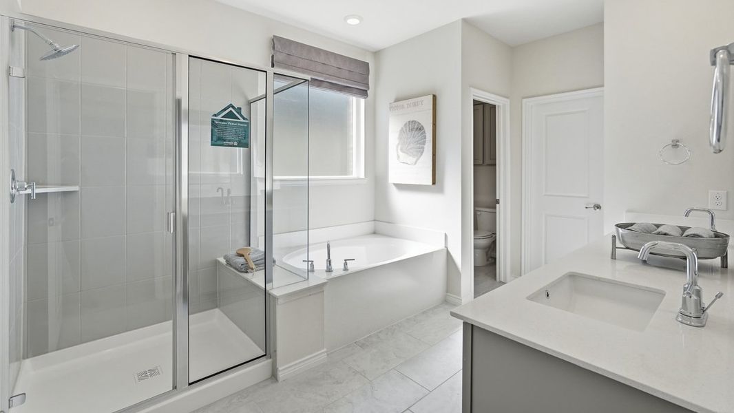 Furnished interior in a model home at Morning Ridge in Princeton (Image 49).