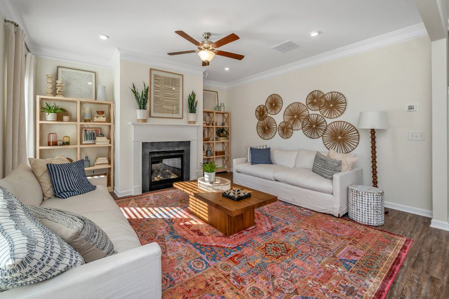 Furnished interior in a model home at Bryson Farms in Byron (Image 11).
