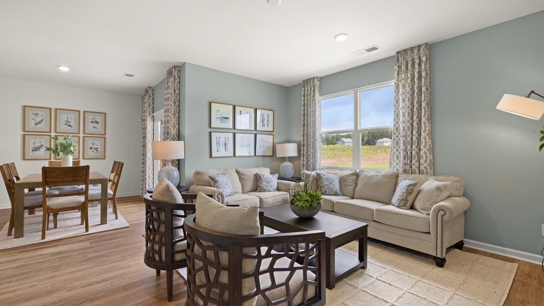 Furnished interior in a model home at Fox Crossing in Griffin (Image 18).
