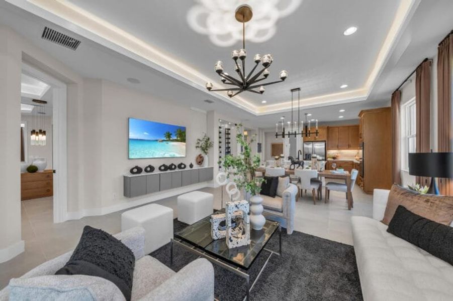 Furnished interior in a model home at The Laurels in Parrish (Image 96).