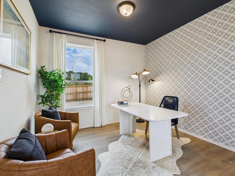 Furnished interior in a model home at Meadows at Oak Creek in San Antonio (Image 16). Furnished interior in a model home at Meadows at Oak Creek in San Antonio (Image 16).