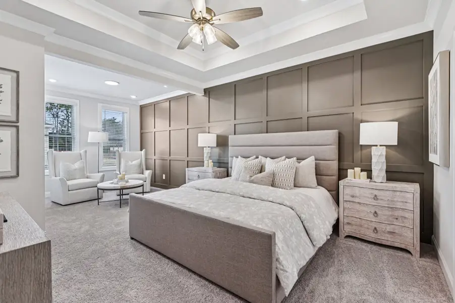 Furnished interior in a model home at Byers Park in Alpharetta (Image 22).