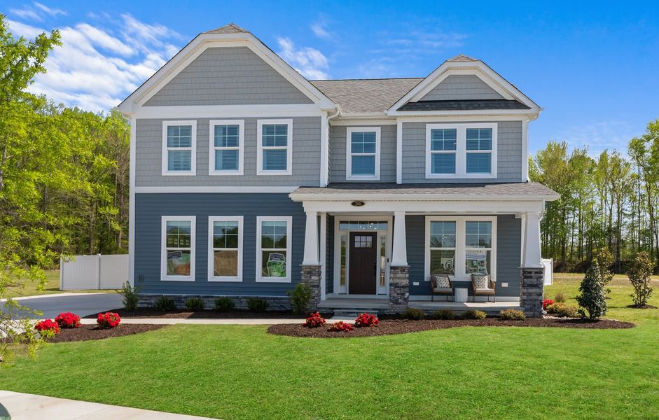 Front exterior of a home in the Neill's Pointe community, located in Angier, NC (Image 3). Front exterior of a home in the Neill's Pointe community, located in Angier, NC (Image 3).