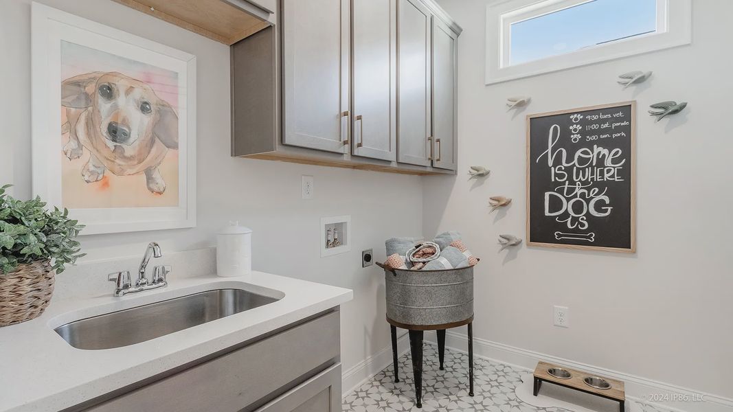 Furnished interior in a model home at The Courtyards at Redbud Lane in Holly Springs (Image 21).