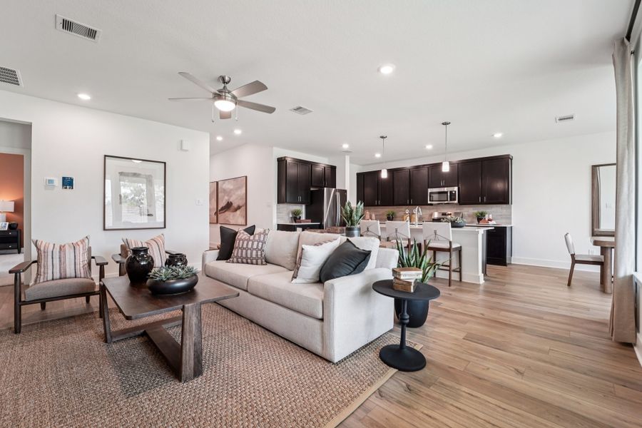 Furnished interior in a model home at Raburn Reserve in Tomball (Image 24).