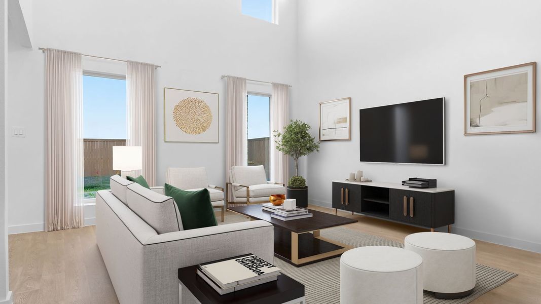 Furnished interior in a model home at Emberly in Beasley (Image 24).