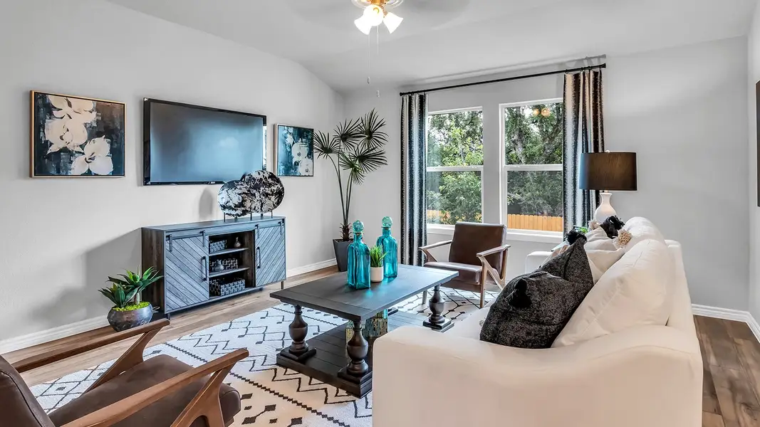 Furnished interior in a model home at Three Creeks - Colt Creek in Belton (Image 10).