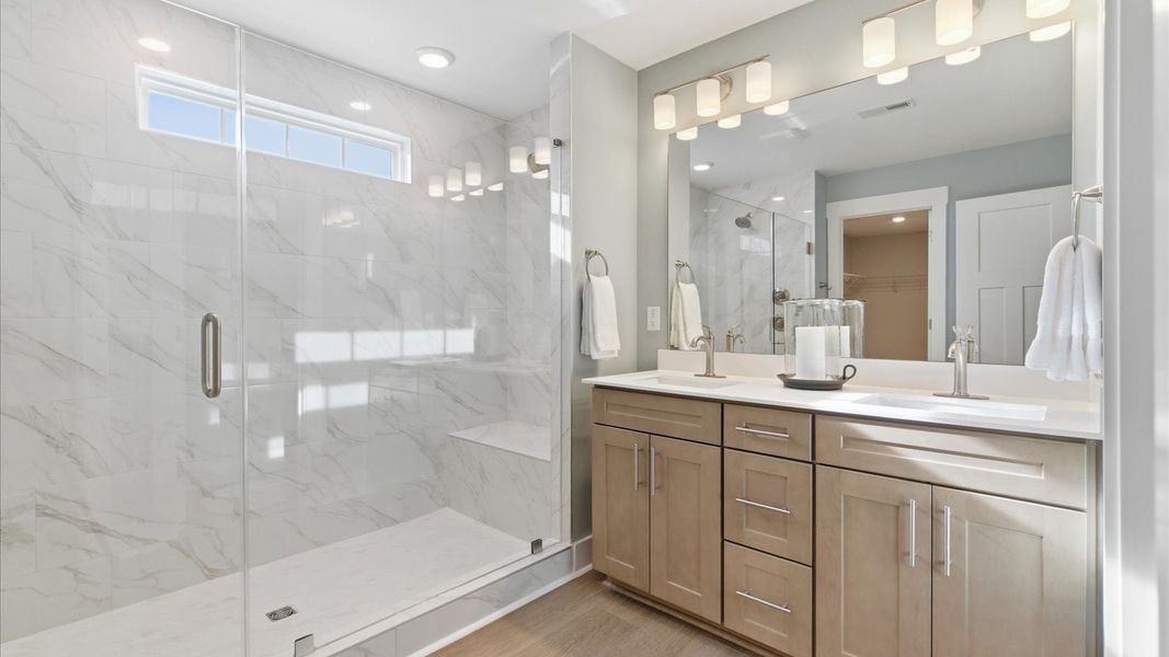 Furnished interior in a model home at Benjamin's Grove in Woodruff (Image 3).