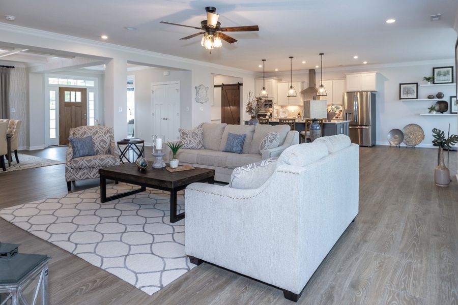 Furnished interior in a model home at The Gables in Moyock (Image 16).