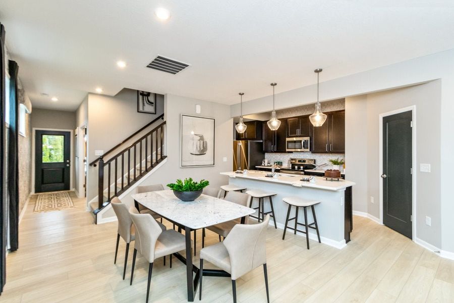 Furnished interior in a model home at Villas at Gold Creek in Dawsonville (Image 21).
