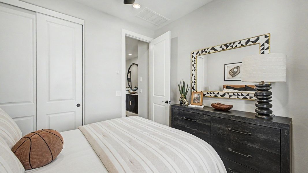 Furnished interior in a model home at Magma Ranch in Florence (Image 18). Furnished interior in a model home at Magma Ranch in Florence (Image 18).