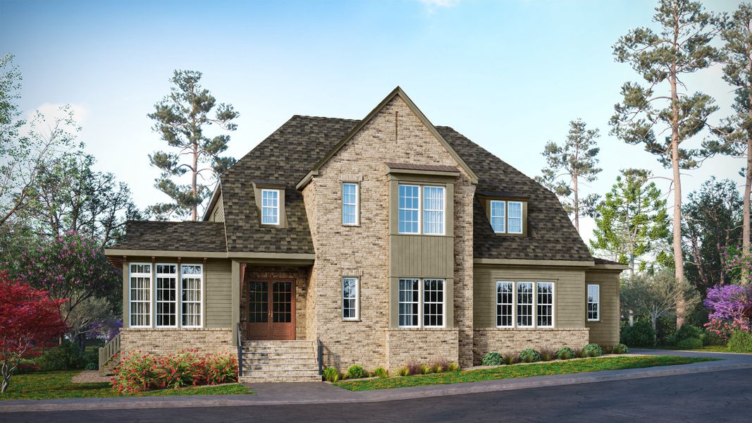Front exterior of a home in the Blanton's Grove community, located in Wake Forest, NC (Image 2).