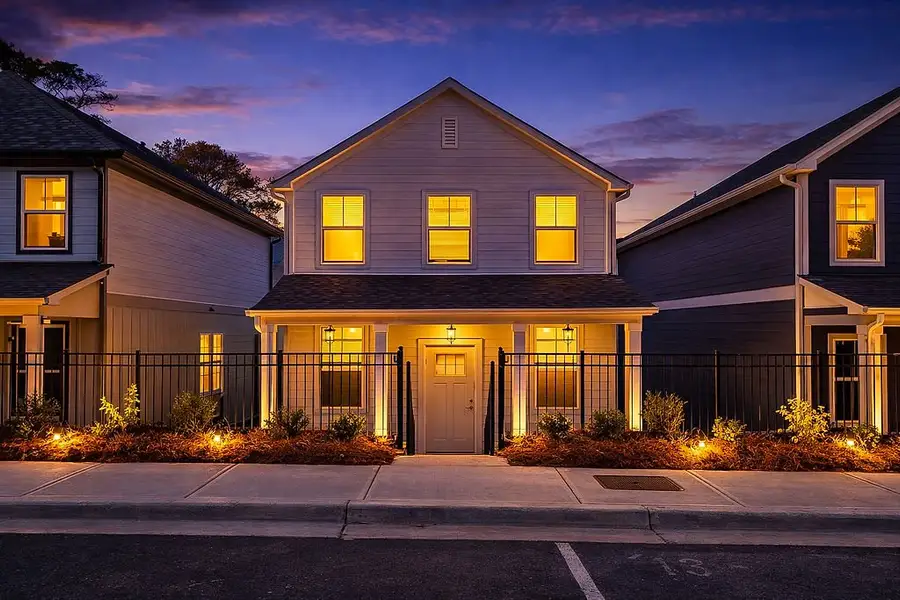 Front exterior of a home in the The Cottages at East Lanier community, located in Fayetteville, GA (Image 1). Front exterior of a home in the The Cottages at East Lanier community, located in Fayetteville, GA (Image 1).