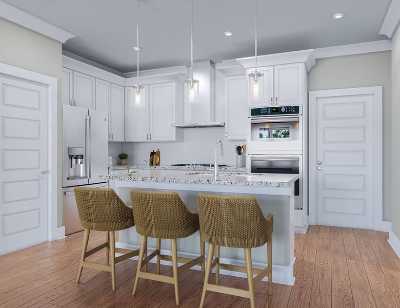 Furnished interior in a model home at Chatham Park in Pittsboro (Image 40).