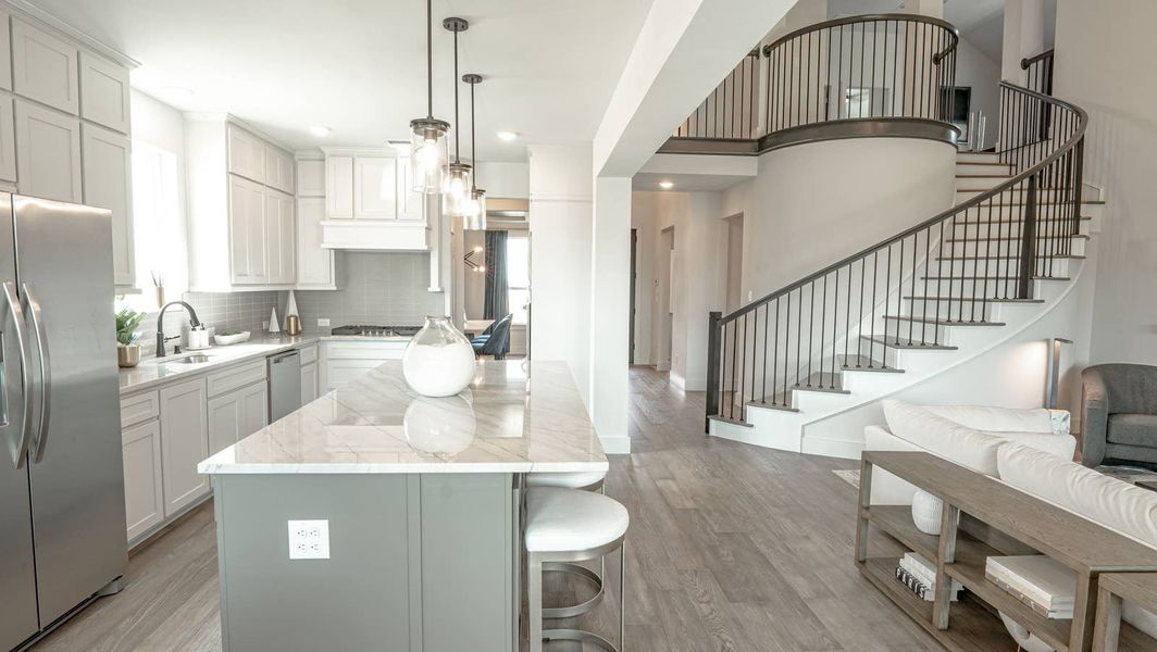 Furnished interior in a model home at Edgewood Creek in Celina (Image 5).