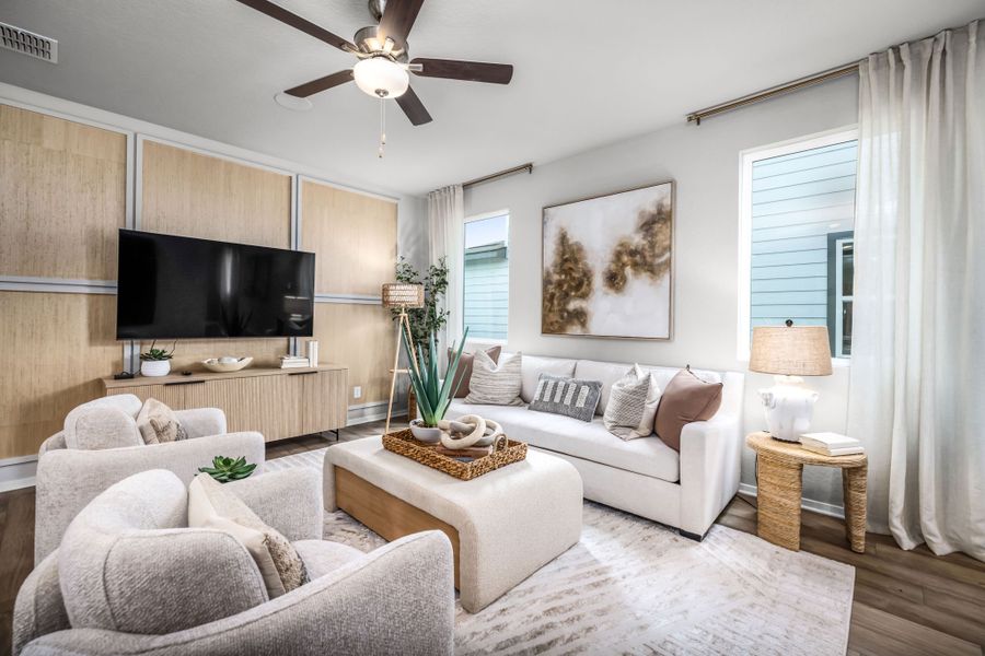 Furnished interior in a model home at Applewhite Meadows in San Antonio (Image 9).