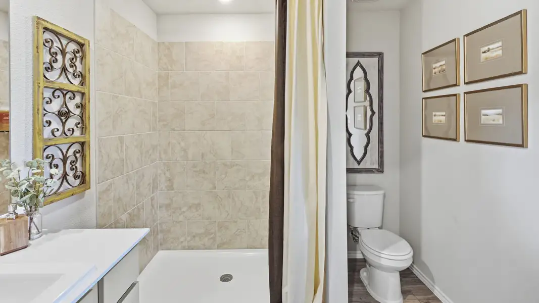 Furnished interior in a model home at Hidden Trails in Belton (Image 33).