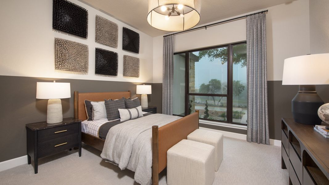 Furnished interior in a model home at The Preserve at Elm Creek 1 Acre in New Braunfels (Image 13).