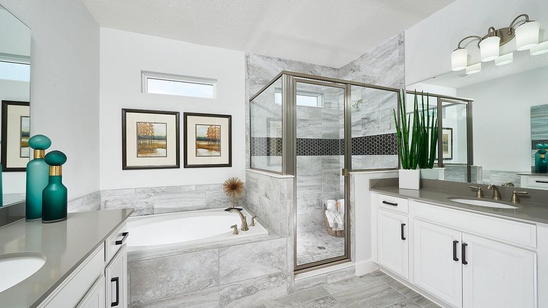 Furnished interior in a model home at Waterset in Apollo Beach (Image 8).