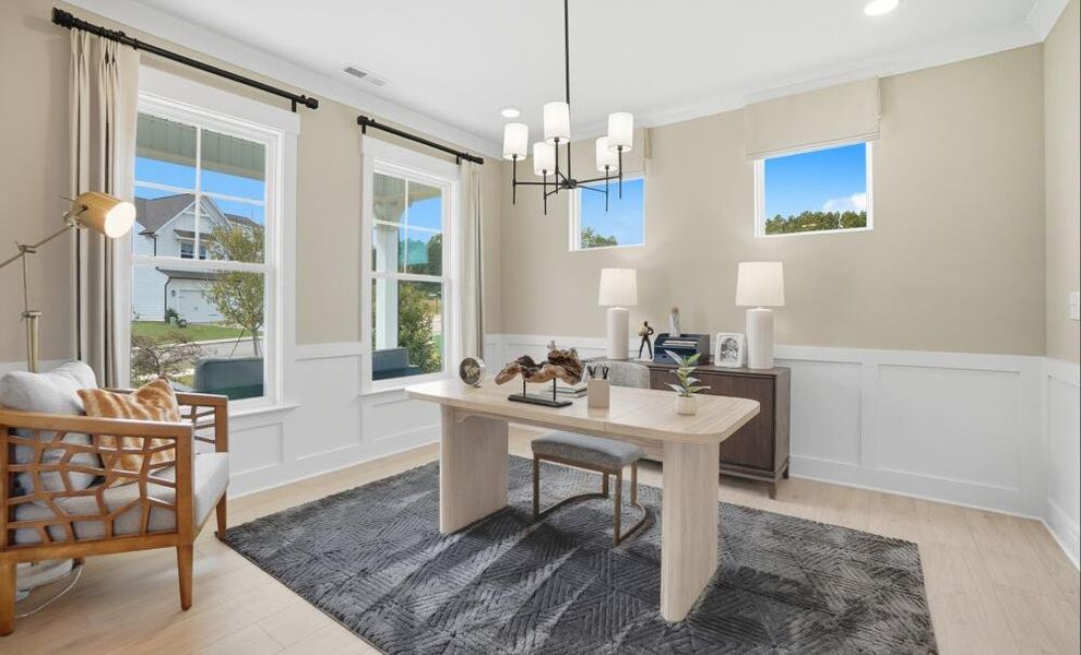 Furnished interior in a model home at Arbordale in Blythewood (Image 3).