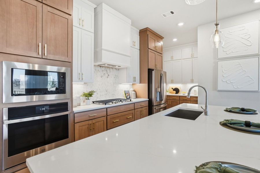 Furnished interior in a model home at Lily Creek at Sutton Fields in Aubrey (Image 9).