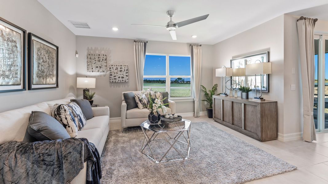 Furnished interior in a model home at Palmetto Landing at Babcock Ranch in Punta Gorda (Image 3).
