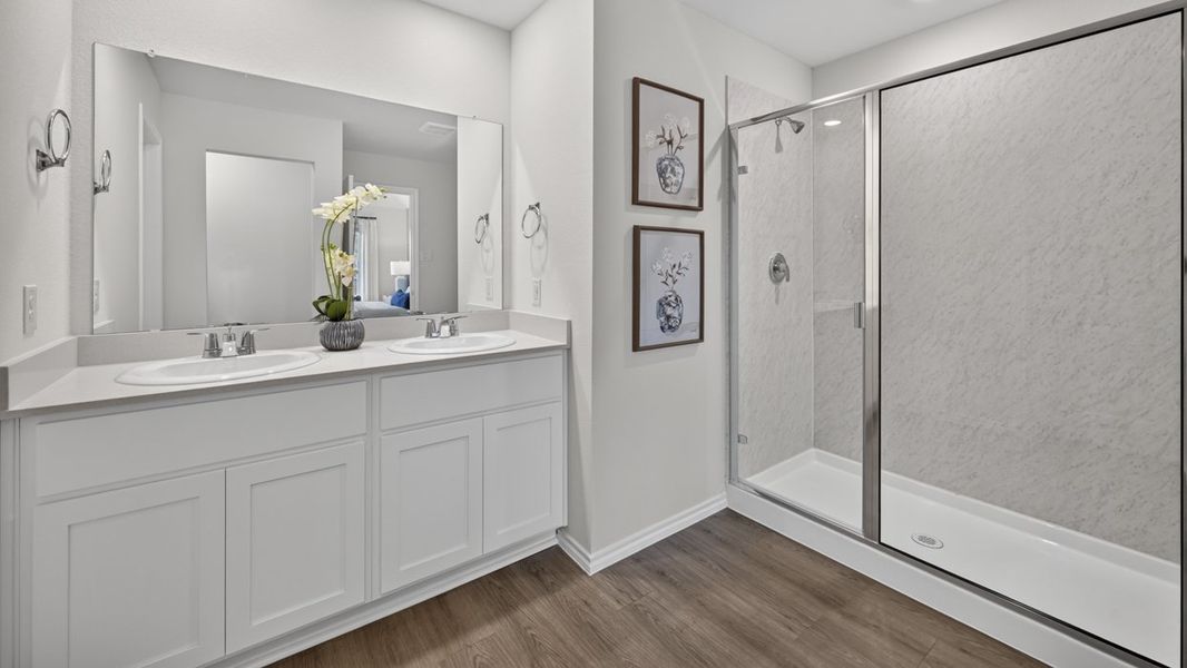 Furnished interior in a model home at Whitewing Trails in Princeton (Image 36). Furnished interior in a model home at Whitewing Trails in Princeton (Image 36).