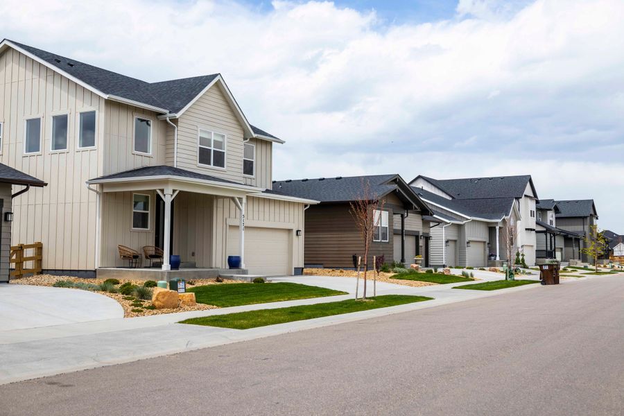 Front exterior of a home in the Trailside community, located in Timnath, CO (Image 16).