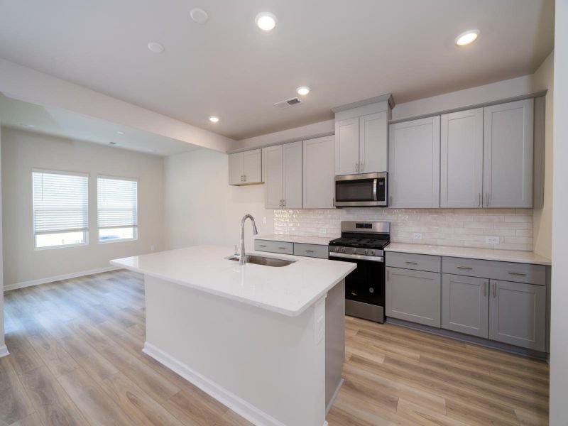 Kitchen in Dallas floorplan at Childers Park in Concord, NC.