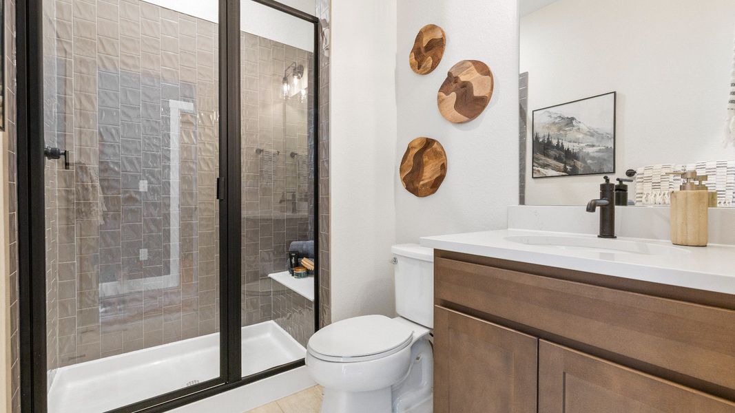 Furnished interior in a model home at Trevenna in Windsor (Image 11).