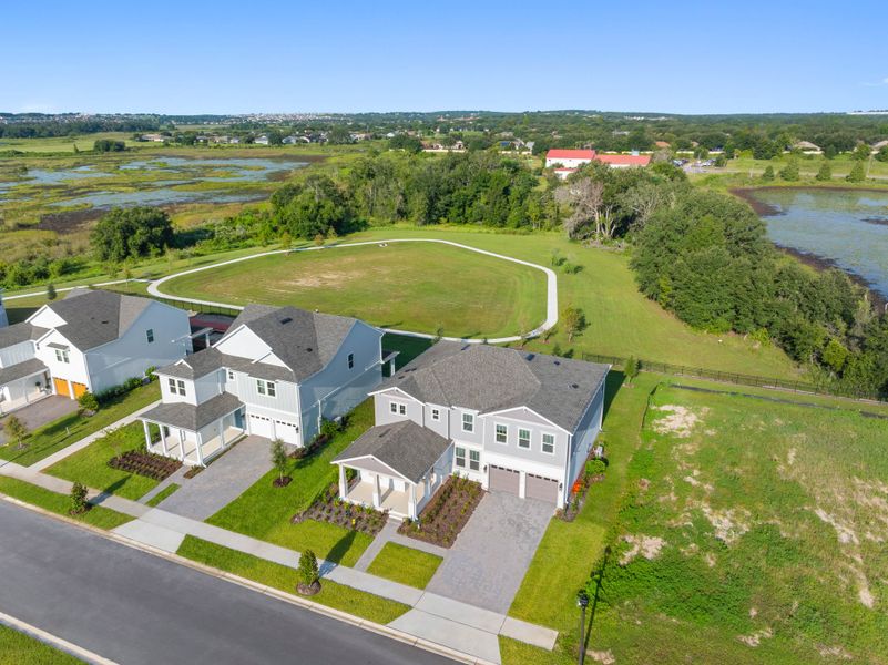 Aerial view of the Vintner Reserve community in Clermont, FL, showing layout and nearby surroundings (Image 14).