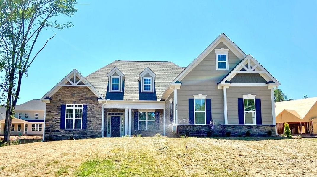 This single level home features a gorgeous formal dining area.