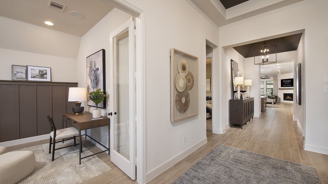 Furnished interior in a model home at Legacy 50' in League City (Image 3).