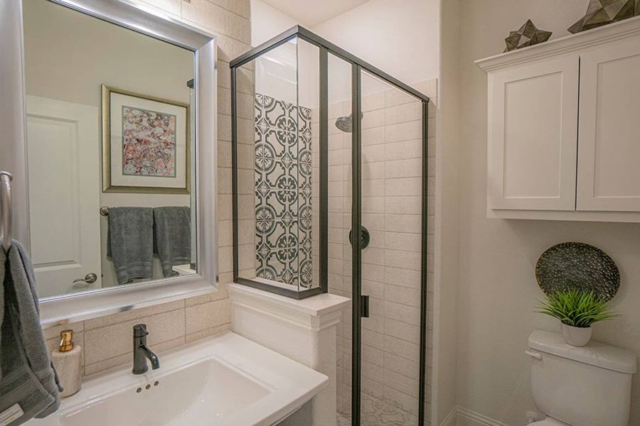 Furnished interior in a model home at Woodcreek in Fate (Image 29).