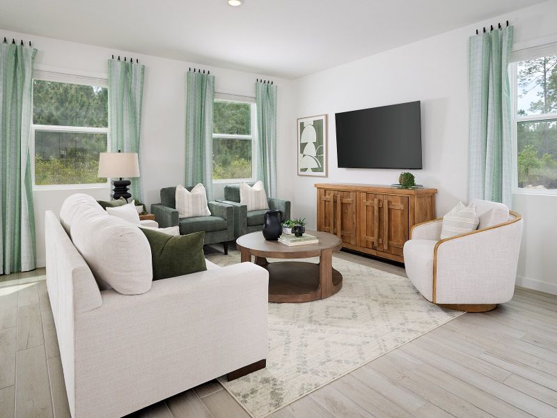 Furnished interior in a model home at Parkside at Shearwater in St. Augustine (Image 8).