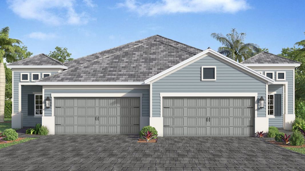 Front exterior of a home in the Kingston South Real Estate and Homes for Sale in Estero, FL - Neal Communities community, located in Estero, FL (Image 10).