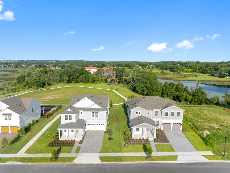 Aerial view of the Vintner Reserve community in Clermont, FL, showing layout and nearby surroundings (Image 12).