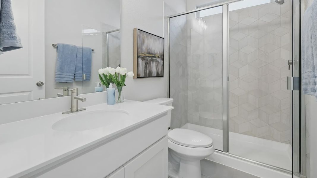 Furnished interior in a model home at Green Meadows in Celina (Image 38). Furnished interior in a model home at Green Meadows in Celina (Image 38).