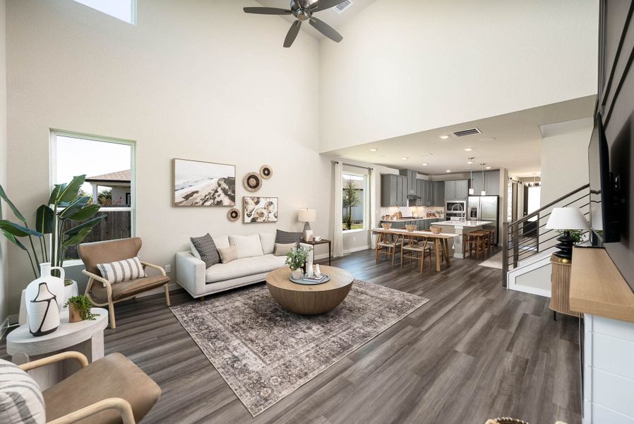 Furnished interior in a model home at August Fields in New Braunfels (Image 21). Furnished interior in a model home at August Fields in New Braunfels (Image 21).